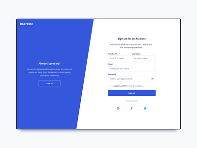 Sign Up UI Design by Ildiko Gaspar on Dribbble