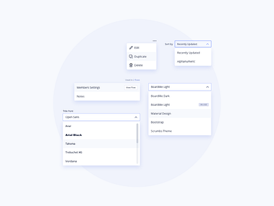 Dropdown Set UI Design