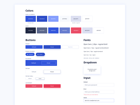 Style Guide UI Design by Ildiko Gaspar on Dribbble