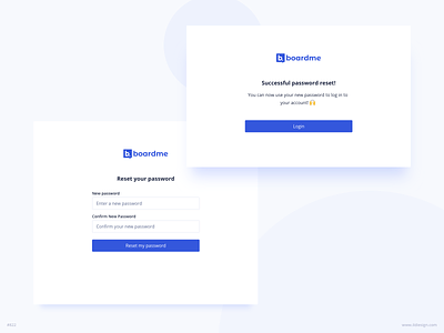 Reset Password UI Design | Boardme change password confirmation confirmation design ildiesign password password reset reset password success mesage successful ui ui design ui pattern ux ux design