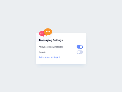 Messaging Settings UI Design chat chat settings chat ui daily ui dailyui ildiesign ildiko ignacz message settings messaging ui ui design ui pattern ui practice ux ux design