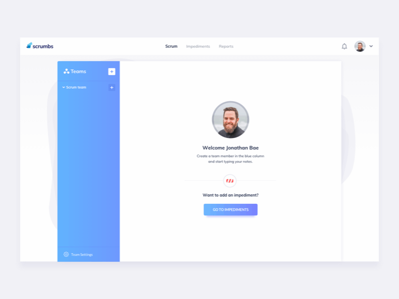 Scrumbs Onboarding Experience Design