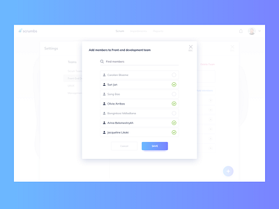 Add Members UI Design by Ildiko Gaspar on Dribbble