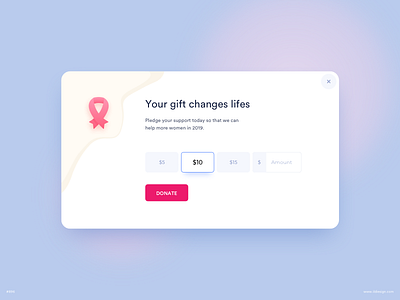 Donate Pop Up UI Design