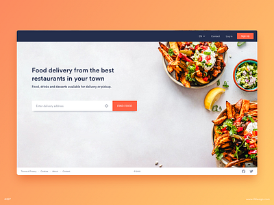 Browse thousands of Food Delivery Landing Page images for design ...