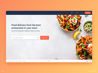 Food Delivery Landing Page UI Design