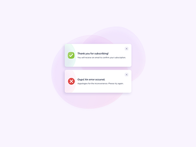 Subscribe Notifications UI Design