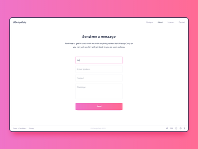 Contact Page UI Design