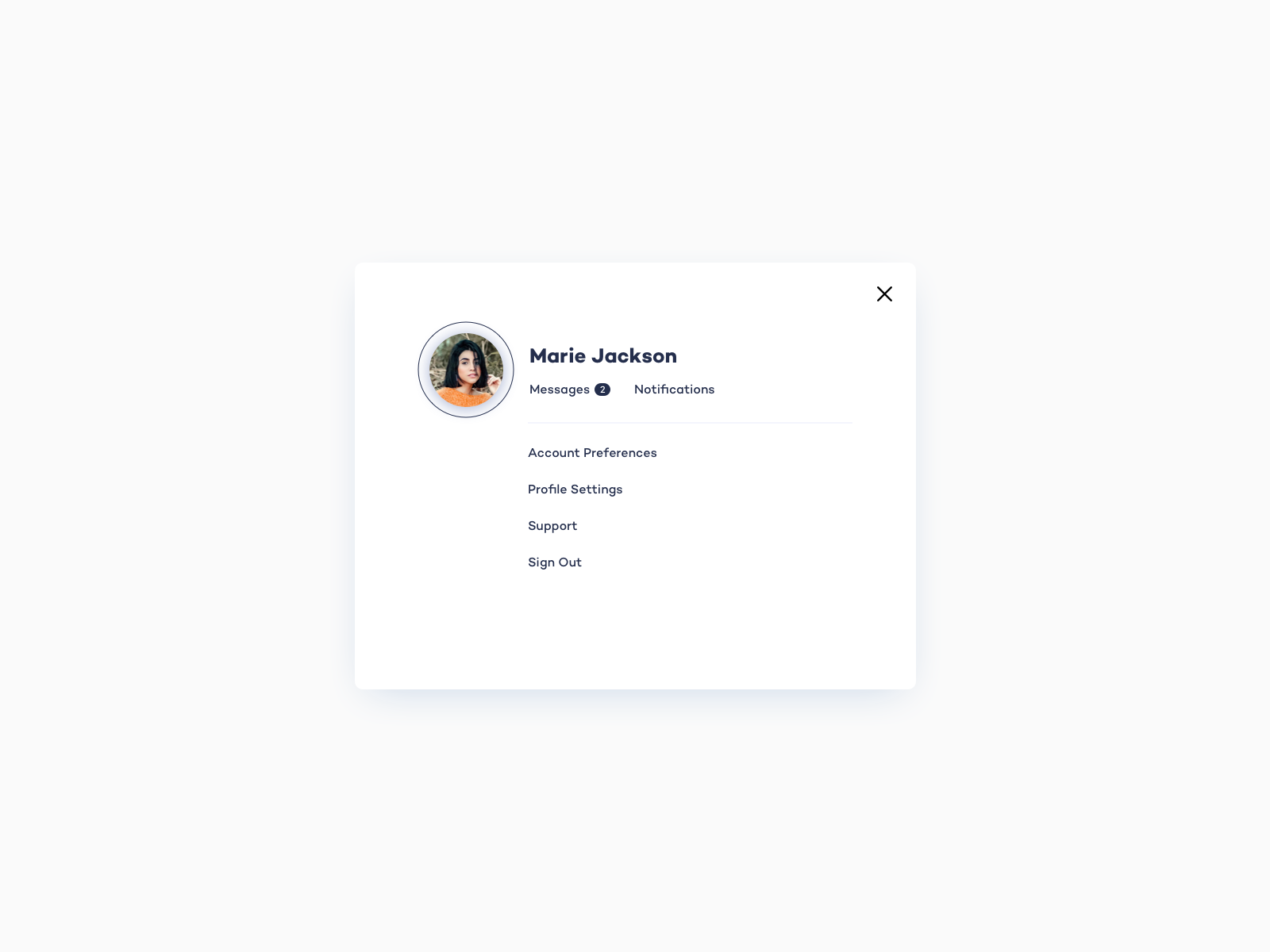 Menu Pop Up UI Design by Ildiko Gaspar on Dribbble