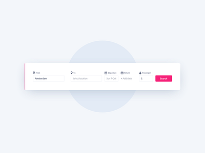 Search Ticket UI Design