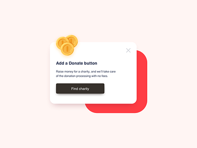 Charity Pop Up UI Design