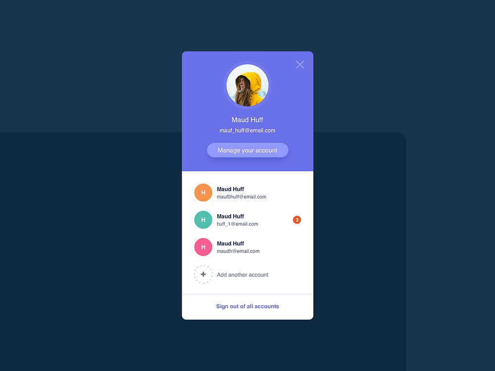 Account List UI Design by Ildiko Gaspar on Dribbble