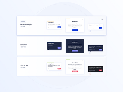 Boardme Theme Cards UI Design