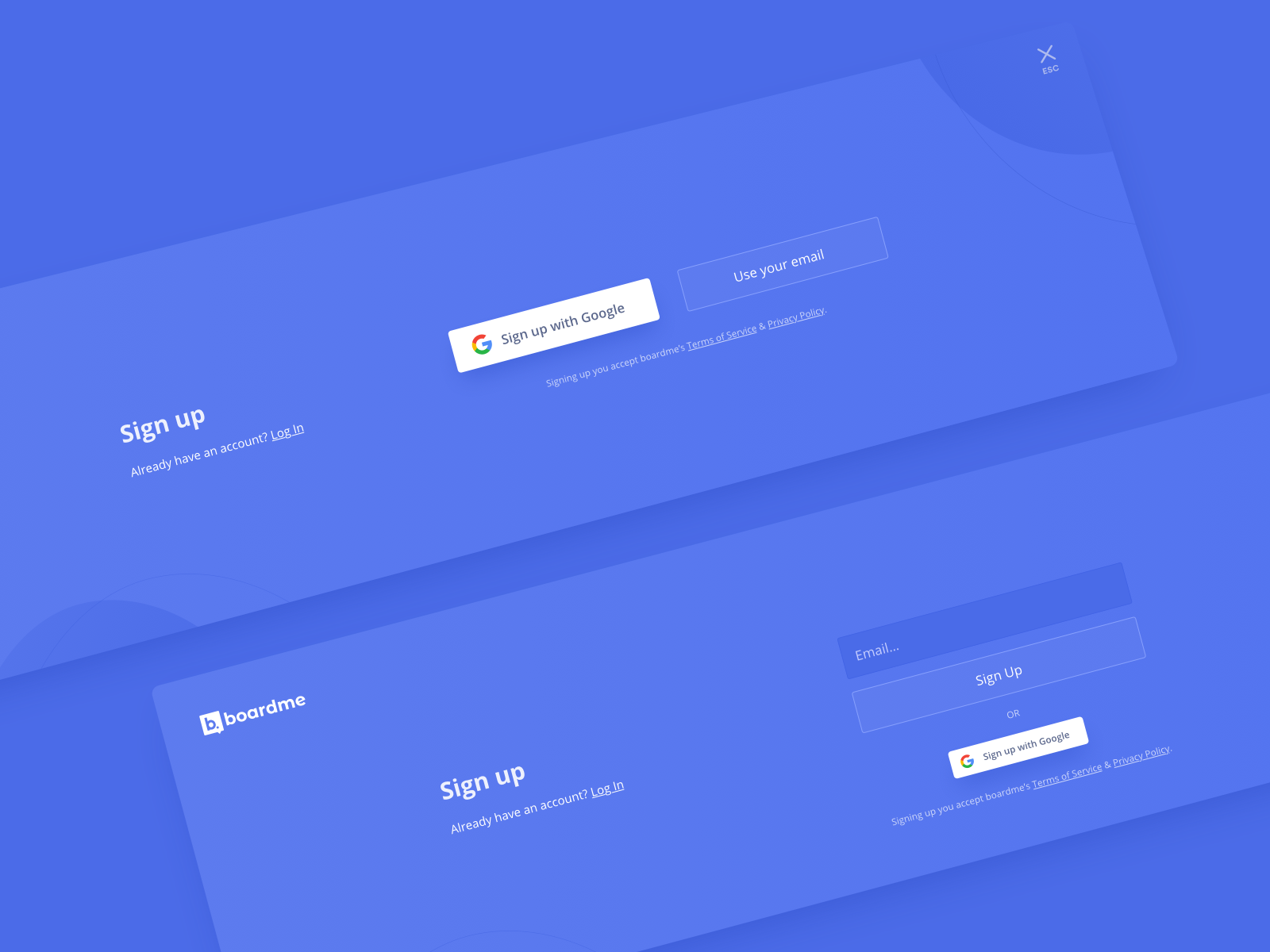 boardme Sign Up UI Design by Ildiko Gaspar on Dribbble