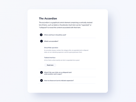 Accordion UI by Ildiko Gaspar on Dribbble