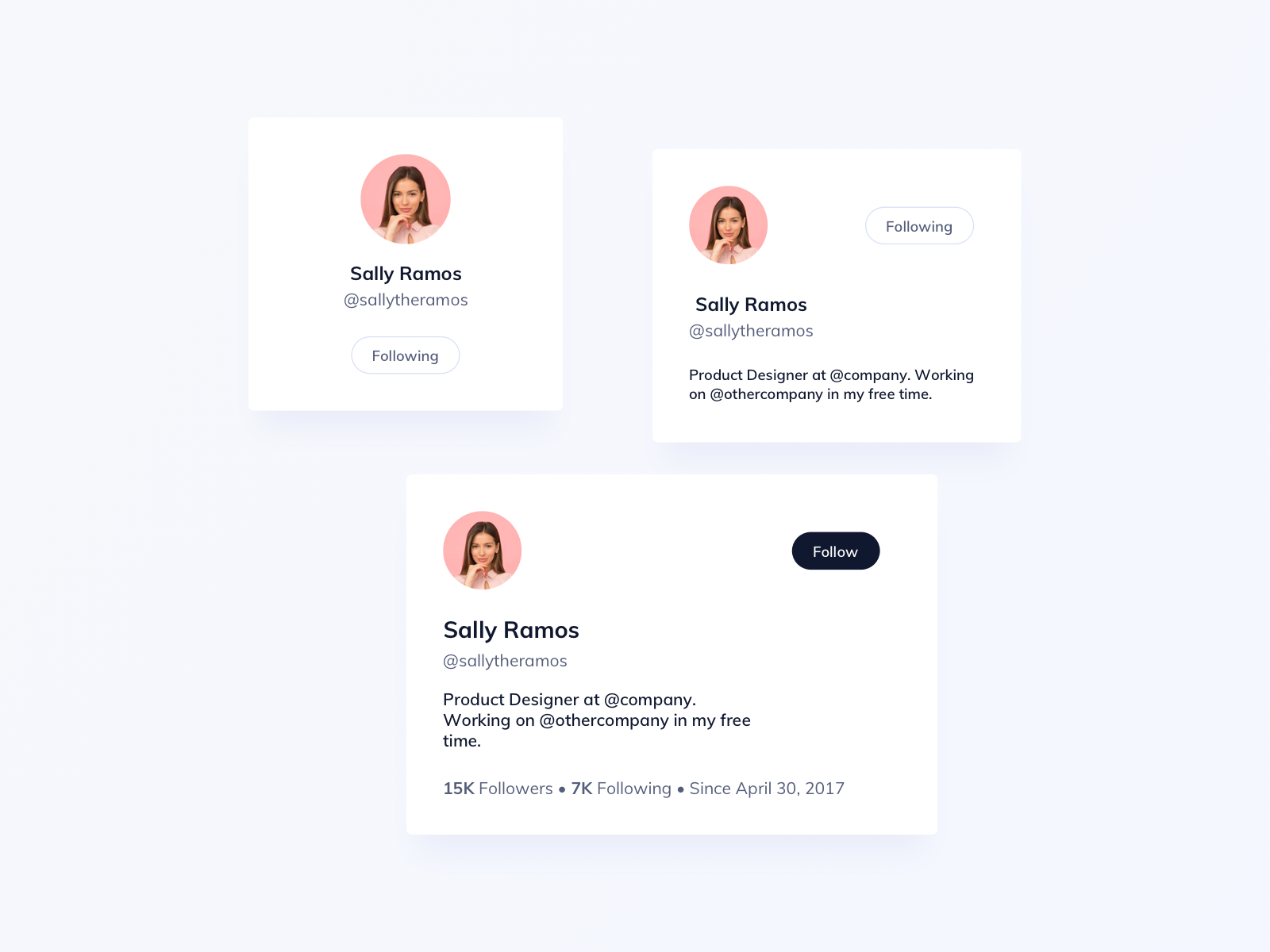 User Cards UI Design by Ildiko Gaspar on Dribbble