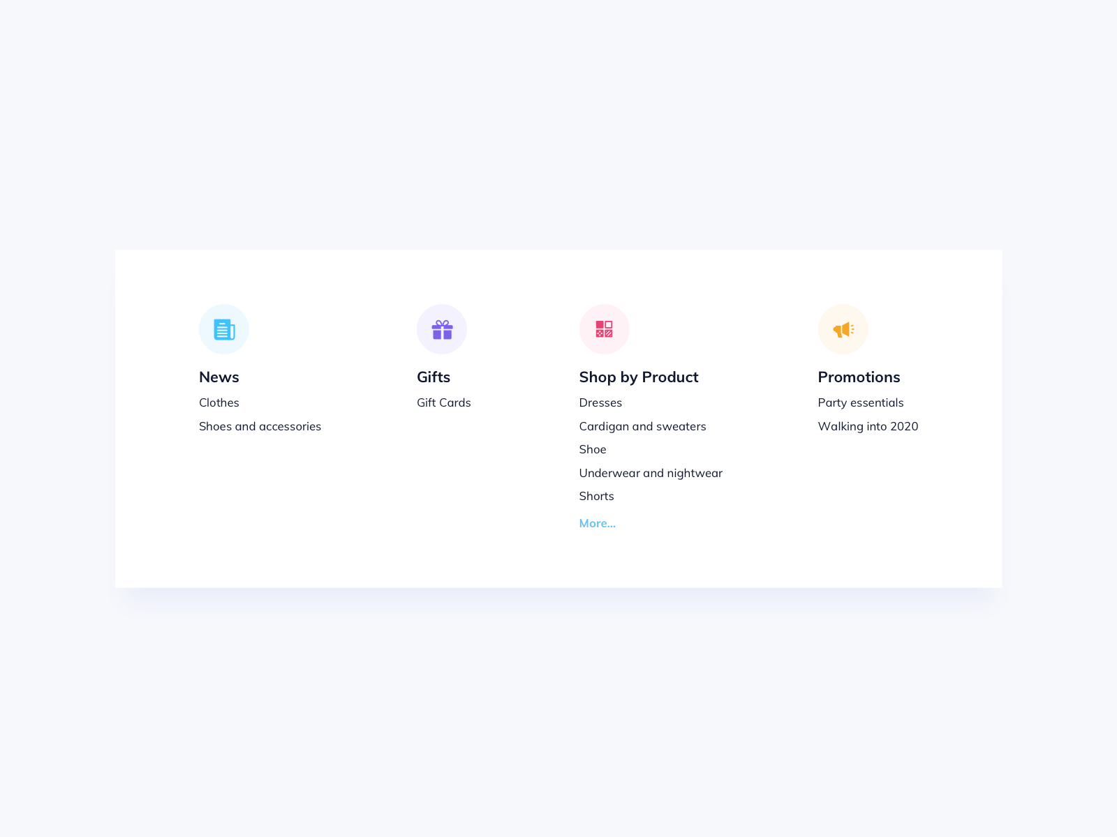 Mega Menu UI Design by Ildiko Gaspar on Dribbble