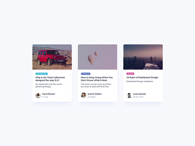 Blog Cards UI Design