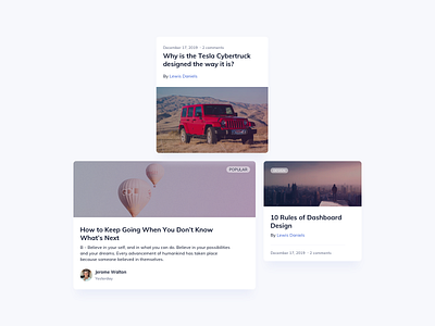 Blog Cards UI Design V2