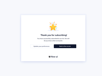 Success Subscribe UI Design