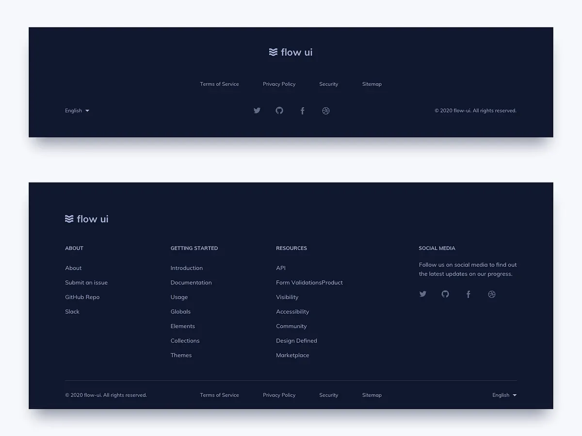 Footer UI designs, themes, templates and downloadable graphic elements ...