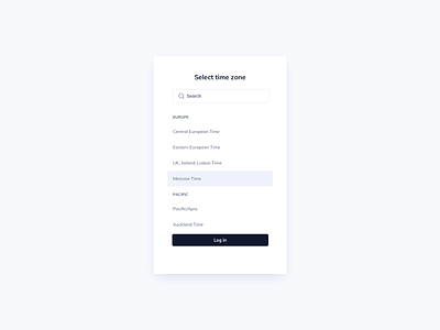 Select Time Zone UI Design component library design system dropdown flow ui ildiesign select timezone timezone ui ui ui design ui design daily ui pattern ui practice ux ux design