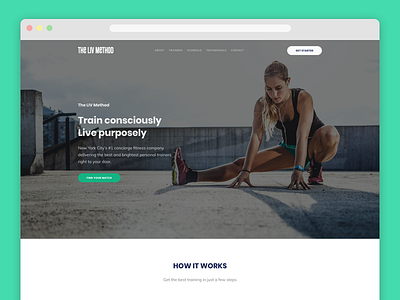 LIV Method Landing Page | Jakt fitness graphic design jakt liv method nyc personal training ui ux