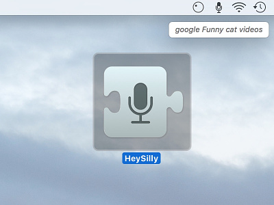 "Hey Silly": Custom Voice Commands Icon app apple icon mac osx prototype sketch vector