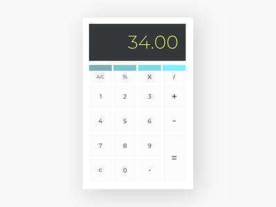 Daily UI Challenge Day 04: Calculator calculator dailyui