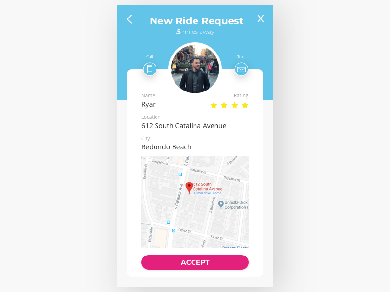Daily UI Challenge Day 06.1: User Profile Driver Side by Ryan Farrell ...