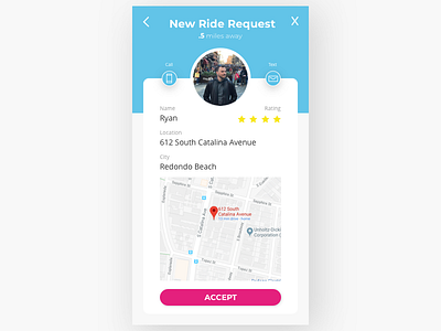 Daily UI Challenge Day 06.1: User Profile Driver Side daily ui ride sharing app user interface