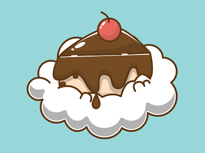 CAKE!!!!! branding cake cho chocolate cofe design flat food graphic design icon illustration logo restaurant vector