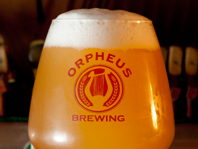 Orpheus Brewing Beer Glass beer beer glass brand brewing craft beer identity logo orpheus