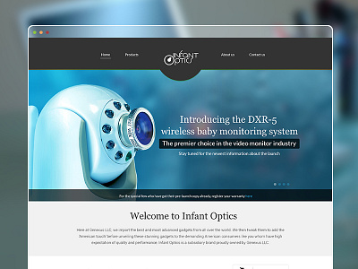 Infant Optics clean nice responsive ui ux website design