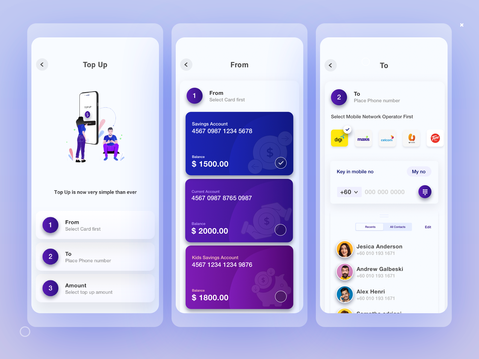 Top up process for bank part 1 by Tanfa on Dribbble