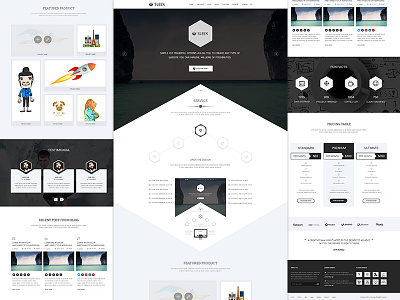Sleek Multipurpose Website Part 1 ( WIP ) blog clean creative landing page portfolio pricing responsive simple testimonial ui ux website