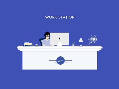 Work Station Illustration