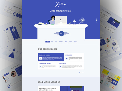 Xpose Website Design blog clean landing page portfolio pricing responsive service simple testimonial ui ux website