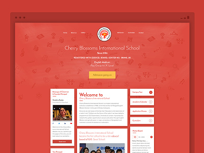 Cherry Blossoms Intetnational School clean design interface minimal mobile pad responsive school ui ux visual website