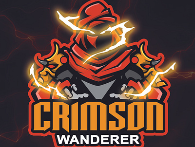 Crimson Wanderer game gaming graphic design logo squad