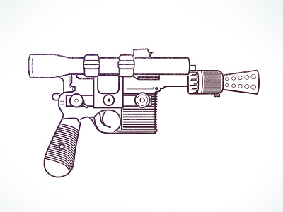 DL-44 Heavy Blaster blaster illustration sci fi star wars weapon