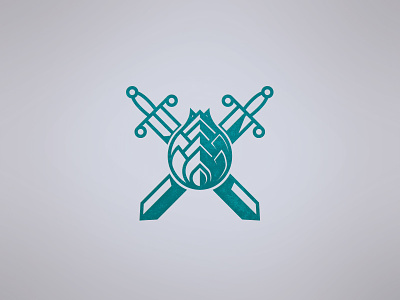 Initial Concept Beer Logo beer coat of arms hops logo sketch