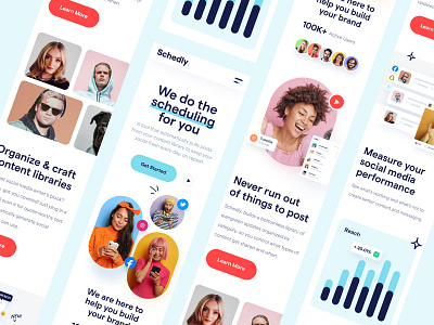 Schedly Concept Landing Page Mobile Version