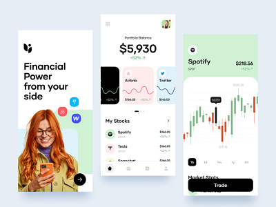 Investment App Concept app daily ui fintech investment material design mobile app modern ui user interface