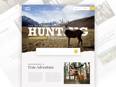 Hunting Website Design