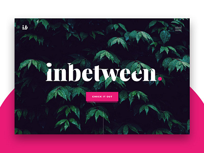 inbetween daily ui landing page material design minimal modern modern website typography ui user interface ux web design website