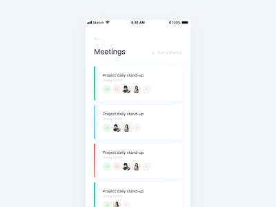 Simple Meeting App ios app meeting