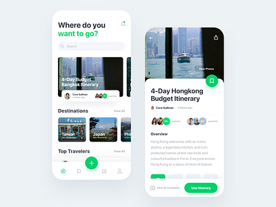 Itinerary App Concept app daily ui ios itinerary material design travel app ui user interface