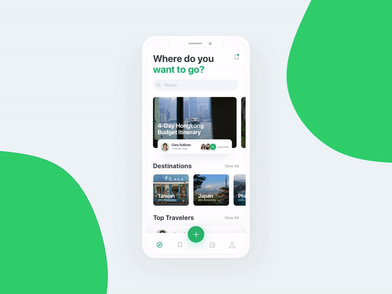 Itinerary App Interaction
