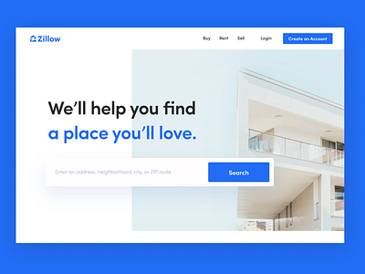 Zillow Real Estate Redesign Concept